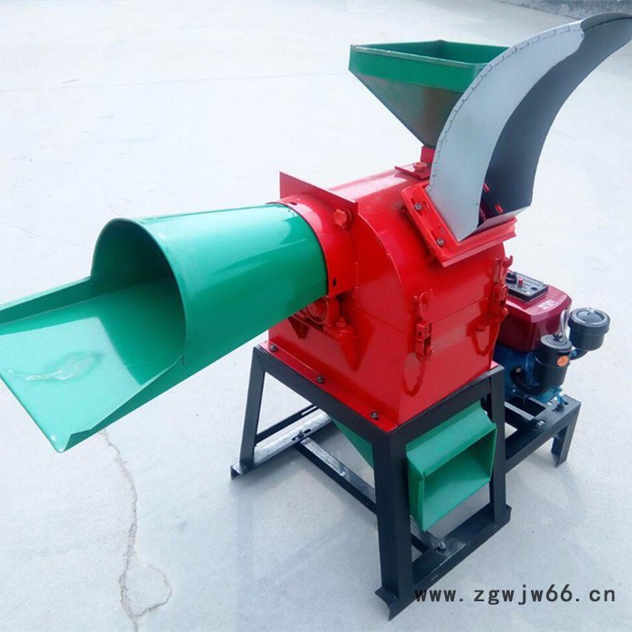 家用节能高产铡草机 立式秸秆揉丝高喷机 高喷头牧草粉碎机视频图5