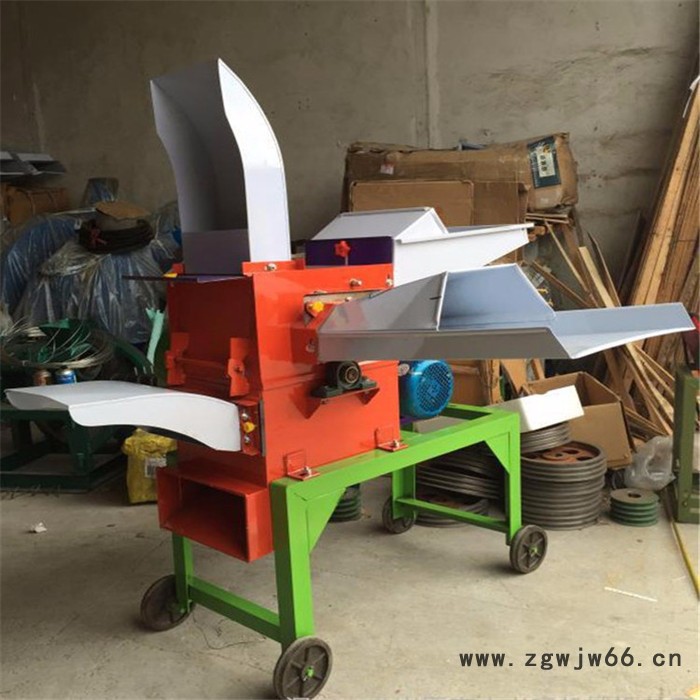 家用节能高产铡草机 立式秸秆揉丝高喷机 高喷头牧草粉碎机视频图2