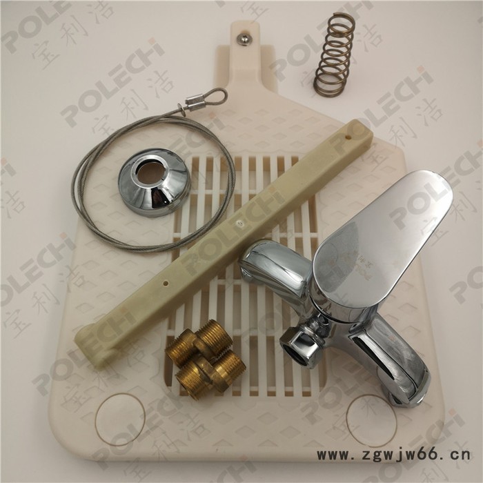 宝利洁脚踏淋浴器暗装BLJ-6631,含1米直管、三通、长弯管、4寸喷头图5