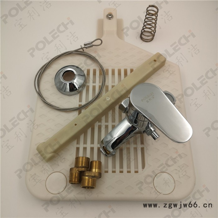 宝利洁脚踏淋浴器暗装BLJ-6631,含1米直管、三通、长弯管、4寸喷头图6