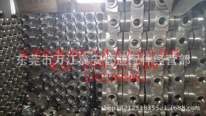 消防管网七氟丙烷灭火高压管件喷头喷嘴中大气体丝扣三通等径三通图3