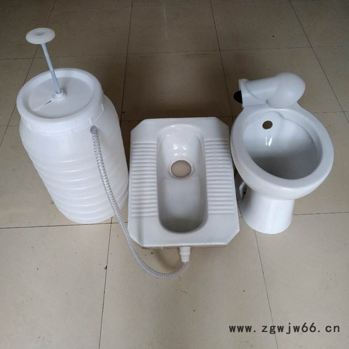 农村改厕35l高压冲厕桶 PE材质冲厕器 冲水桶 高压压力桶 水循环环保塑料桶 含喷头和防臭器 旱厕改造专用图7