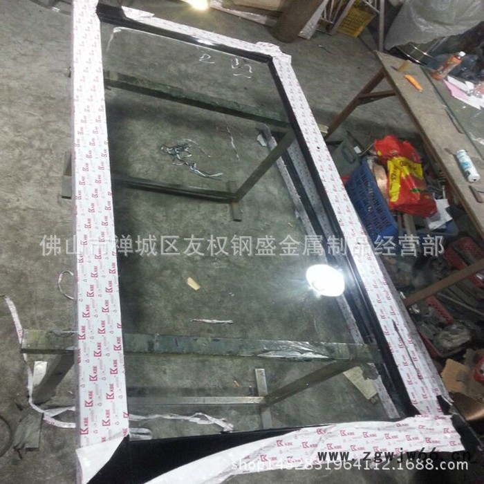 定做美容院镜面玫瑰金地弹簧门 连锁酒店不锈钢推拉门图3