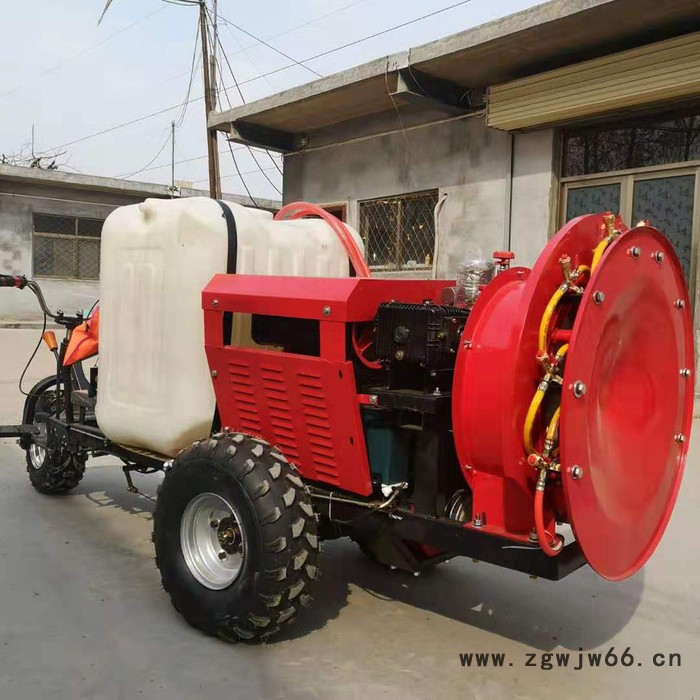 启航大棚杀虫高压喷雾器 汽油多喷头打药机 四轮打药机图4