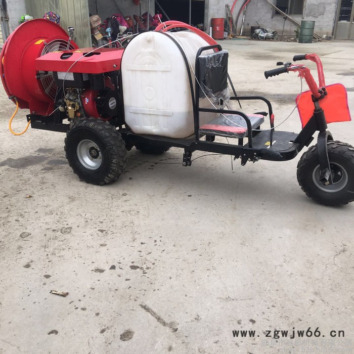 启航大棚杀虫高压喷雾器 汽油多喷头打药机 四轮打药机图7