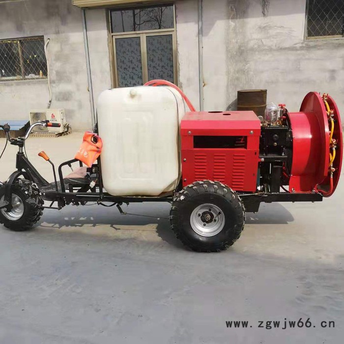 启航大棚杀虫高压喷雾器 汽油多喷头打药机 四轮打药机图5