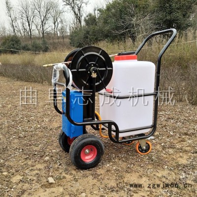 **耐用多用途推车打药机多喷头拉管式喷雾器**