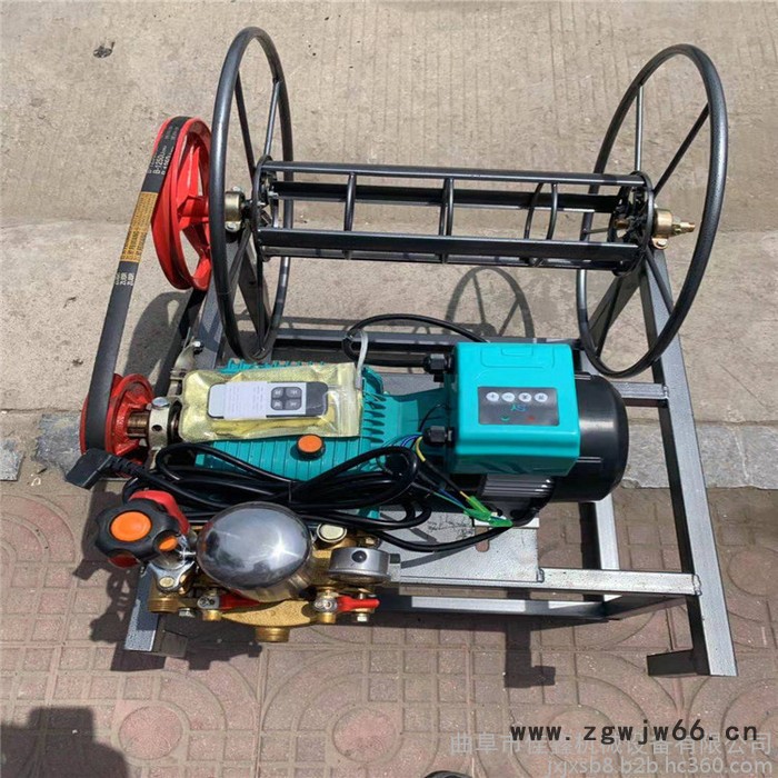 多喷头果树风送式打药机-电动48V60高压自动卷管遥控喷雾器  果园杀虫推车式高压打药机厂家图7