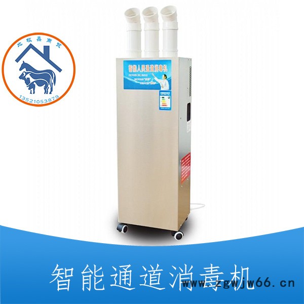 供应不锈钢通道雾化消毒器 自动喷雾 三喷头人员通道消毒器图3