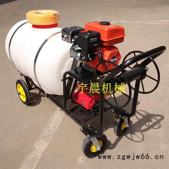 河南省高压拉管打药机 宇晨瓜地多喷头喷雾器 手推式喷雾消毒车价格图3
