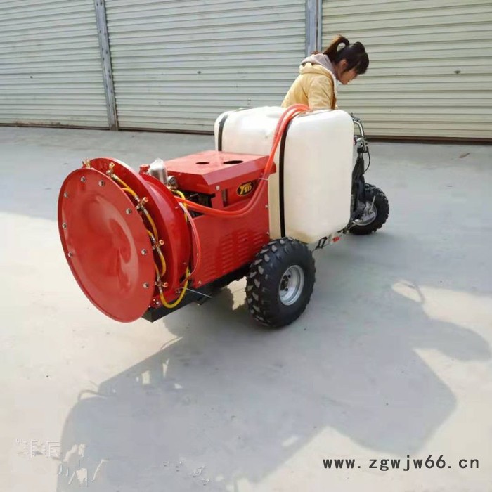 大棚养殖灭菌喷雾器 农用牵引式果园高压风送式打药机 多喷头喷杆高低可调节高架打药车价格图8