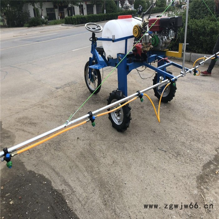 大棚养殖灭菌喷雾器 农用牵引式果园高压风送式打药机 多喷头喷杆高低可调节高架打药车价格图2