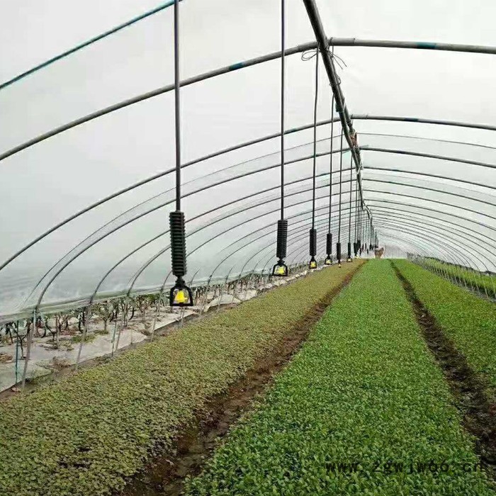 山东茂源倒挂微喷40公分框架旋转式地插 吊挂喷头 折射雾化微喷安装图2