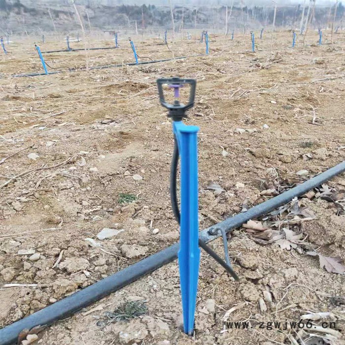 山东茂源倒挂微喷40公分框架旋转式地插 吊挂喷头 折射雾化微喷安装图6