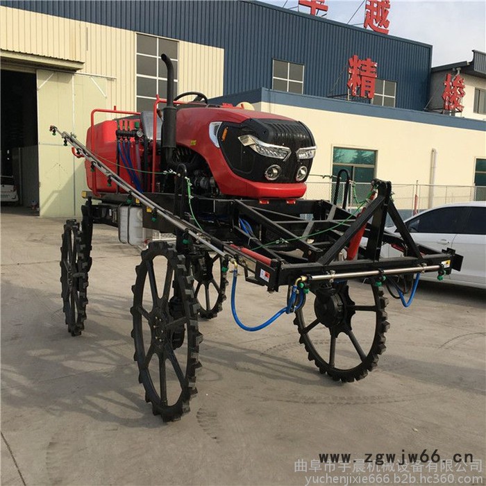 吉林柴油四轮打药机 宇晨可以施肥打药车厂家 多喷头高架玉米打药机价格图6