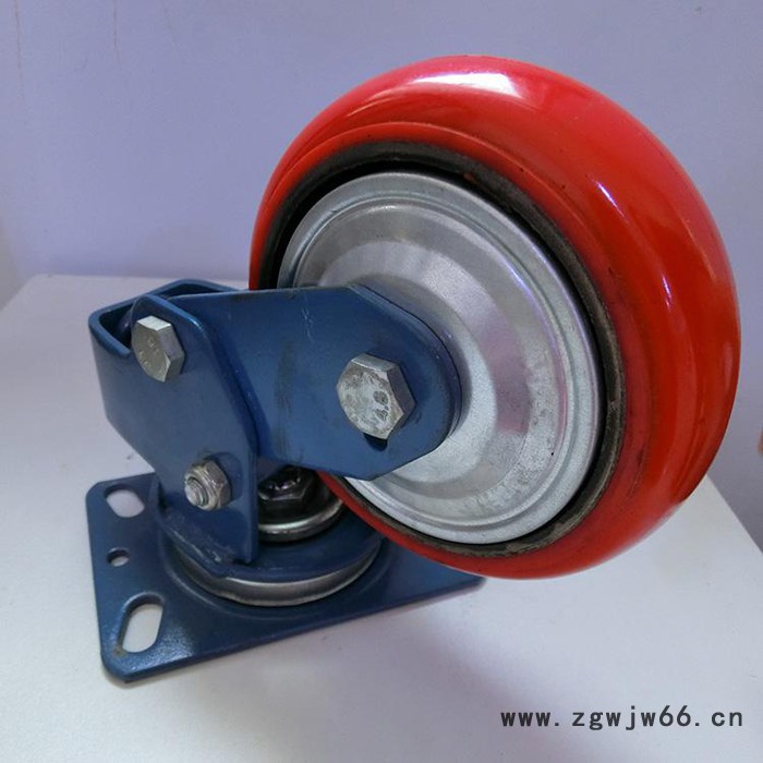 横弹簧减震脚轮，6寸8寸减震脚轮万向轮，减震万向脚轮图2