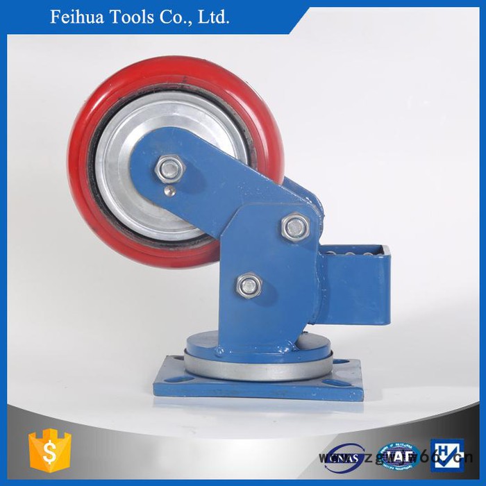 横弹簧减震脚轮，6寸8寸减震脚轮万向轮，减震万向脚轮图5