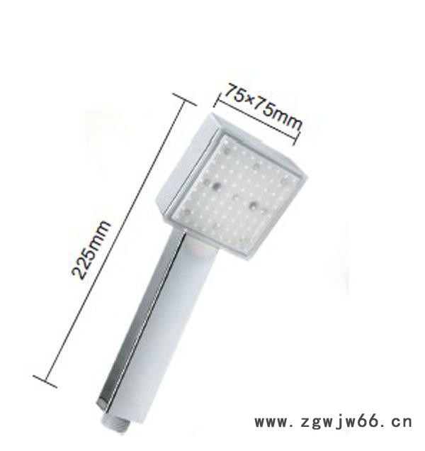 LED方形喷头 发光变色手持喷头方形单红细密出水孔喷头SDS图2