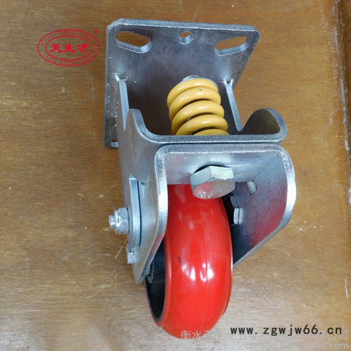 厂家直天生才销减震轮 8寸工业减震脚轮 韩式PVC减震脚轮 弹簧定向减震脚轮图2