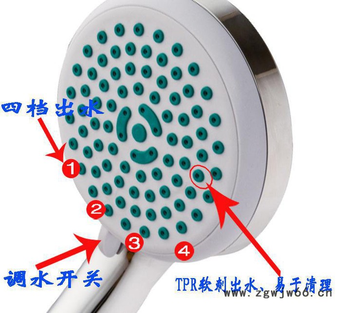 **推荐高品质多功能ABS电镀淋浴手持喷头图2