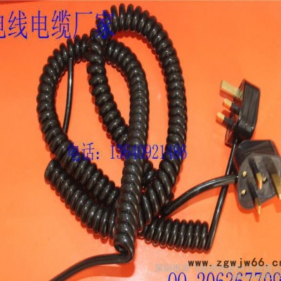 英国插头弹簧线,批发二芯弹簧线,插头弹簧线,二芯弹簧线,批发弹簧