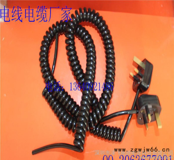 英国插头弹簧线,批发二芯弹簧线,插头弹簧线,二芯弹簧线,批发弹簧图2