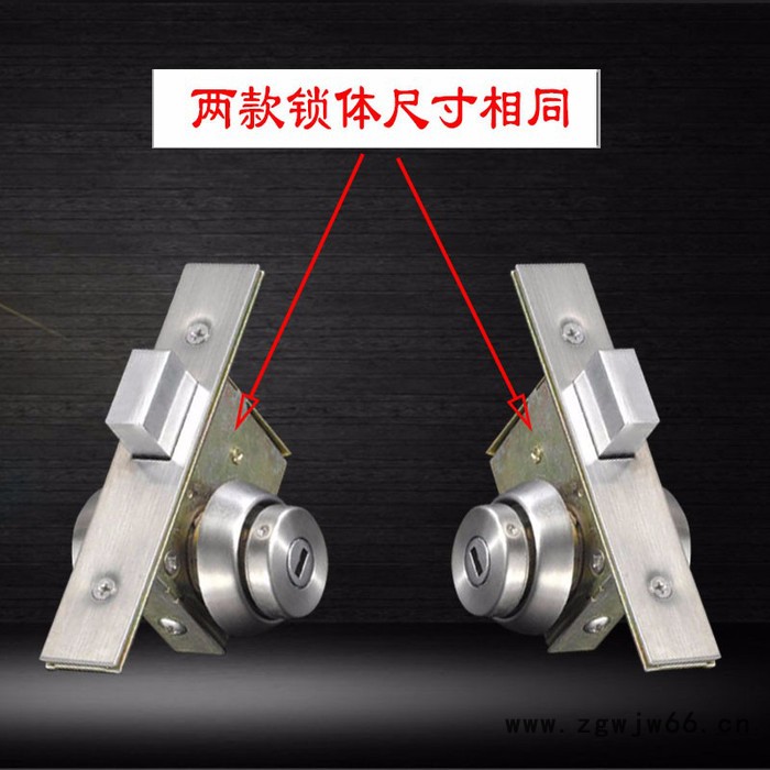 乐朗358 玻璃门地锁地弹簧门地锁 不锈钢拉丝单锁头（带扭）肯德基麦当劳专用门锁图5