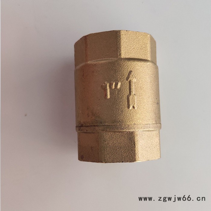 供应铜止回阀 止回阀立式卧式止回阀表前止回阀内螺纹弹簧铜芯逆止阀单向防倒流阀批发量大从优图5