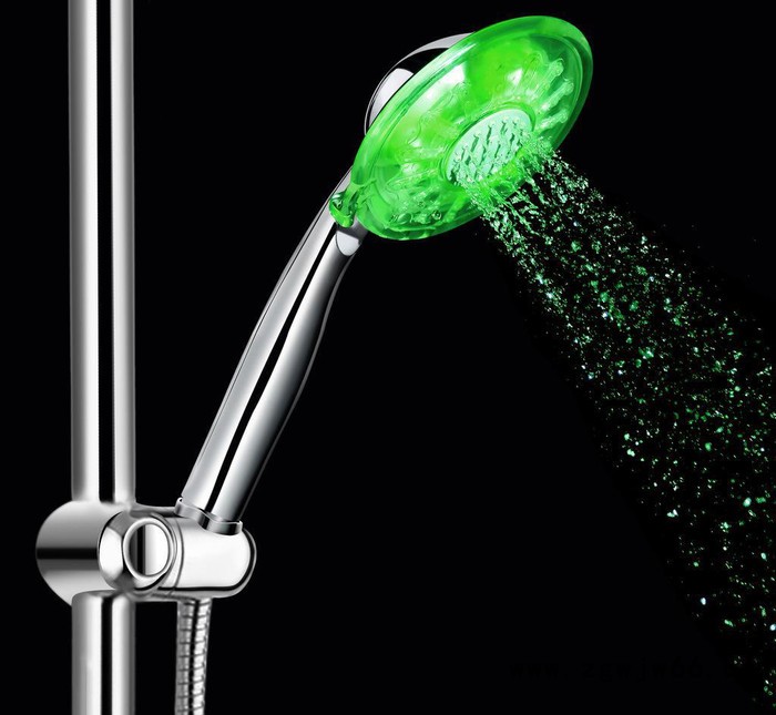 淋浴喷头双功能LED花洒、可调节自发电LED发光花洒 花洒喷头图2