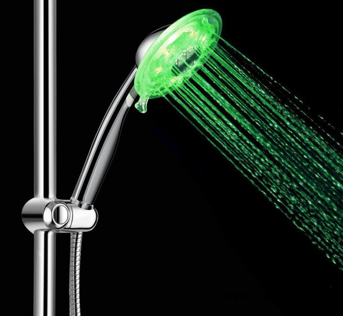淋浴喷头双功能LED花洒、可调节自发电LED发光花洒 花洒喷头图3