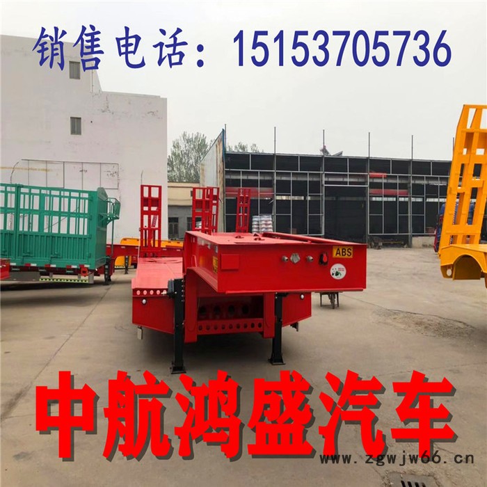 出口抽拉式半挂车 液压爬梯低平板半挂车 弹簧爬梯低平板半挂车图3