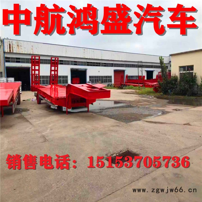 出口抽拉式半挂车 液压爬梯低平板半挂车 弹簧爬梯低平板半挂车图4