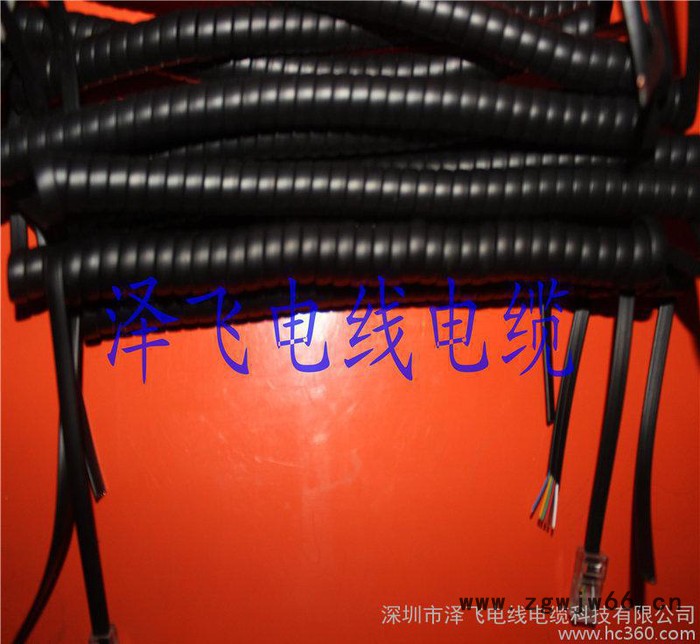 杭州弹簧线,pu弹簧线,水晶头弹簧线,杭州6PIN水晶头弹簧线 PU弹簧图2