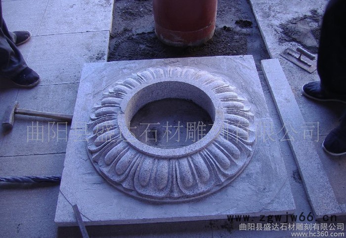 石雕水井盖(用在住宅、别墅、吉祥雕刻品) 石材水井盖  创意水井盖 大理石水井盖 花岗岩水井盖 景观水井盖图3