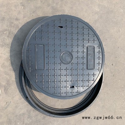 双层井盖复合树脂高承重圆形井盖带内子盖高强度井盖支持定制直径750*60mm山东淄博岳峰井盖厂家