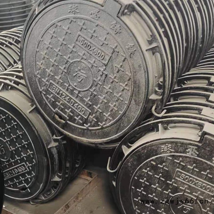 瑞宝 圆形球墨井盖 下沉式窨井盖板 重型防沉降井盖 市政排污井盖图5