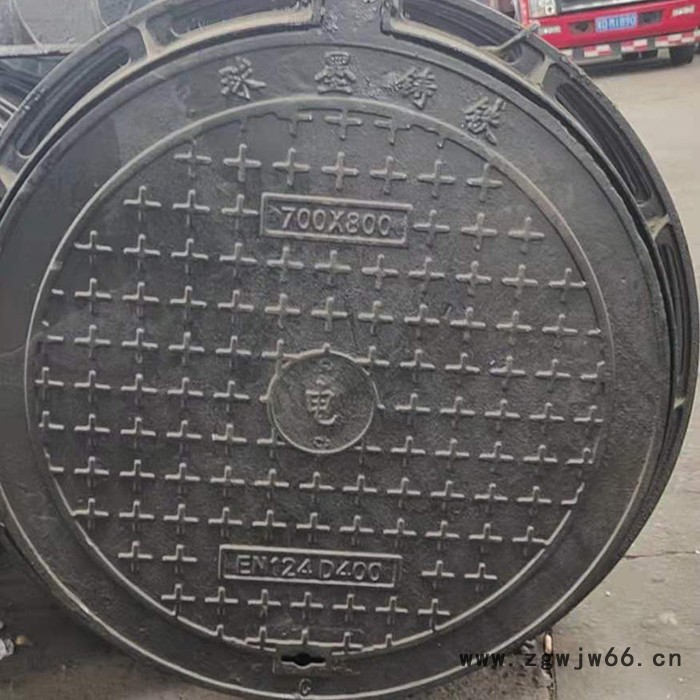 瑞宝 圆形球墨井盖 下沉式窨井盖板 重型防沉降井盖 市政排污井盖图3