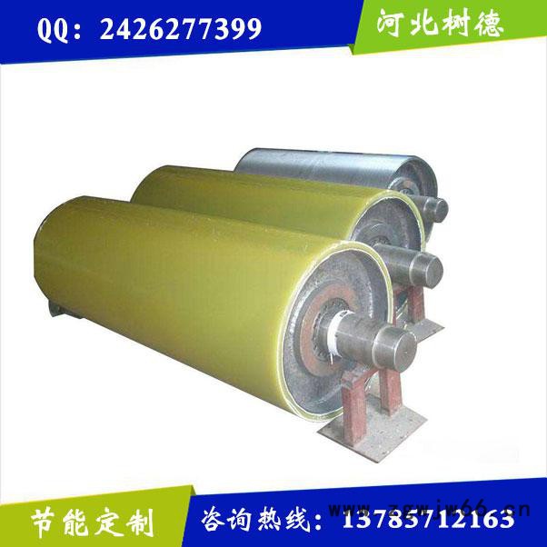 树德厂家不锈钢传动滚筒 改向铸胶辊筒 排渣滚筒质量保证图6