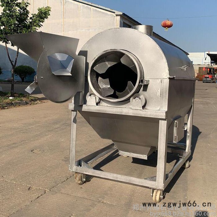 面粉滚筒炒料机  不锈钢滚筒炒料机  邦耀650型滚筒炒料机图1