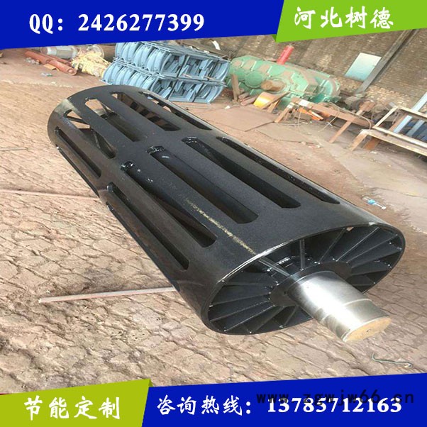 TD75型铸胶辊筒 传动辊筒 电动滚筒 改向辊筒 尼龙滚筒 带式输送机滚筒河北树德矿山设备各种规格型号均可定制图3