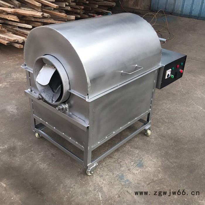 宏博 多功能滚筒炒料机 不锈钢滚筒炒锅机 300大豆滚筒炒锅图2