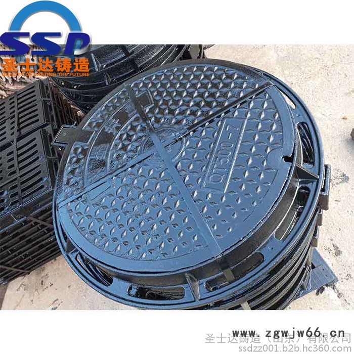 双层防盗井盖 圆形井盖 球墨井盖定制 圣士达铸造图4