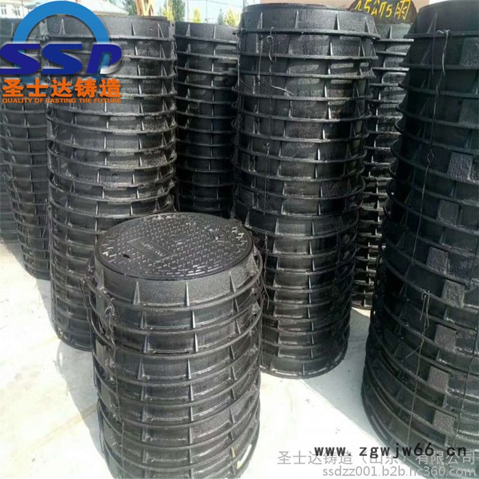 双层防盗井盖 圆形井盖 球墨井盖定制 圣士达铸造图3