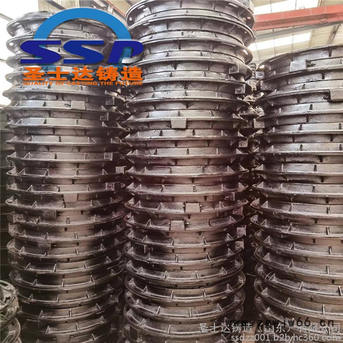 双层防盗井盖 圆形井盖 球墨井盖定制 圣士达铸造图8