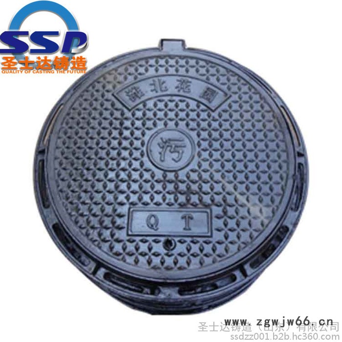 双层防盗井盖 圆形井盖 球墨井盖定制 圣士达铸造图5