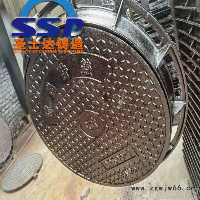 双层防盗井盖 圆形井盖 球墨井盖定制 圣士达铸造图7