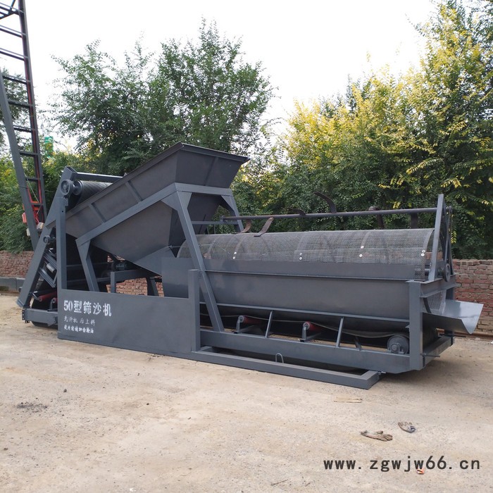 50滚筒筛 工地滚筒式筛沙机 滚筒筛土机 水洗式滚筒筛沙机【石阔】双层滚筒筛图4
