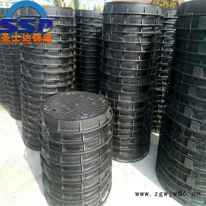 圣士达铸造重型井盖 圆形井盖 QT500承重井盖 雨水井盖 球墨井盖厂家图6