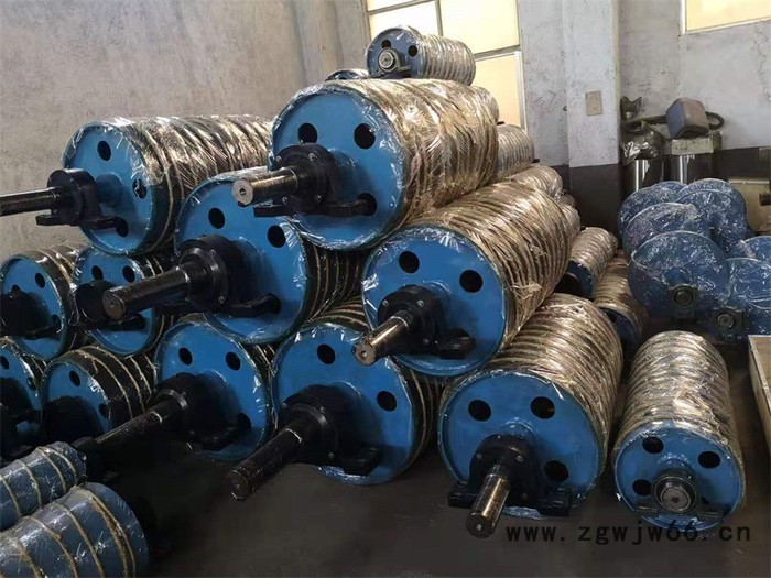 鲁橡橡胶 TD75型主动滚筒 包胶主动滚筒 电动滚筒 花笼滚筒图7