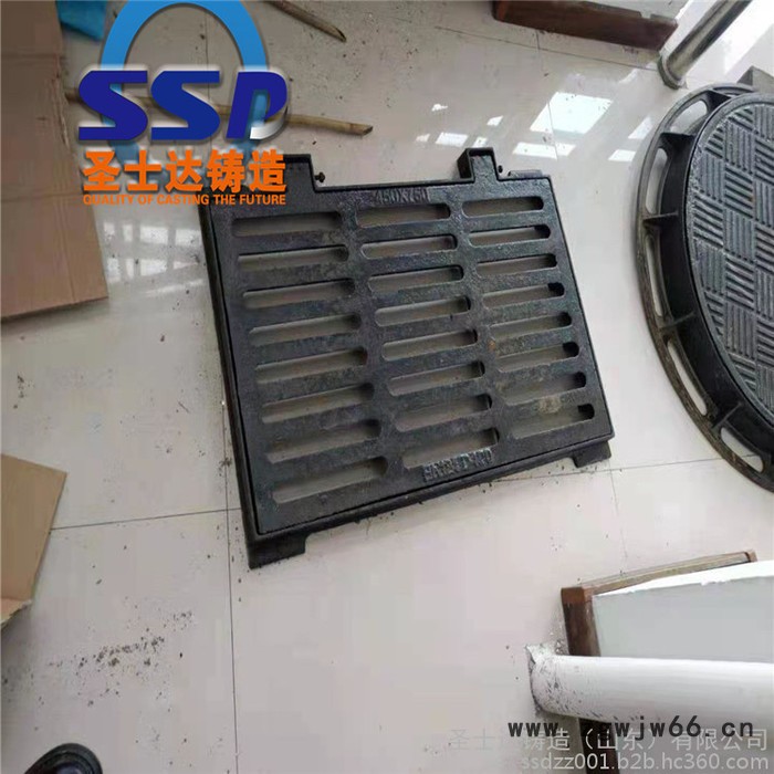 圣士达铸造球墨铸铁圆形井盖 雨字球墨井盖 污水井盖厂家图7